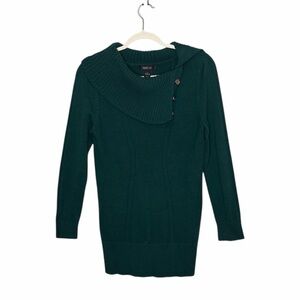 Style & Co Petite Envelope Neck Tunic Sweater in Tree Green Size Large